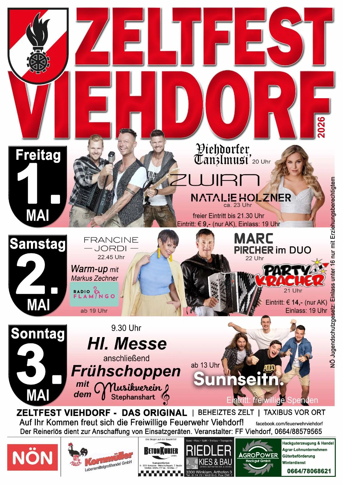 Zeltfest 2026 der Freiwilligen Feuerwehr Viehdorf
