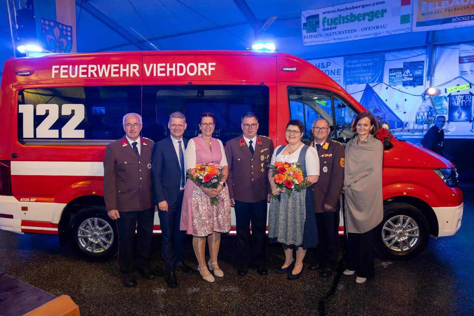 KDO-Fahrzeug der FF Viehdorf für Erkundung und Lotsendienst